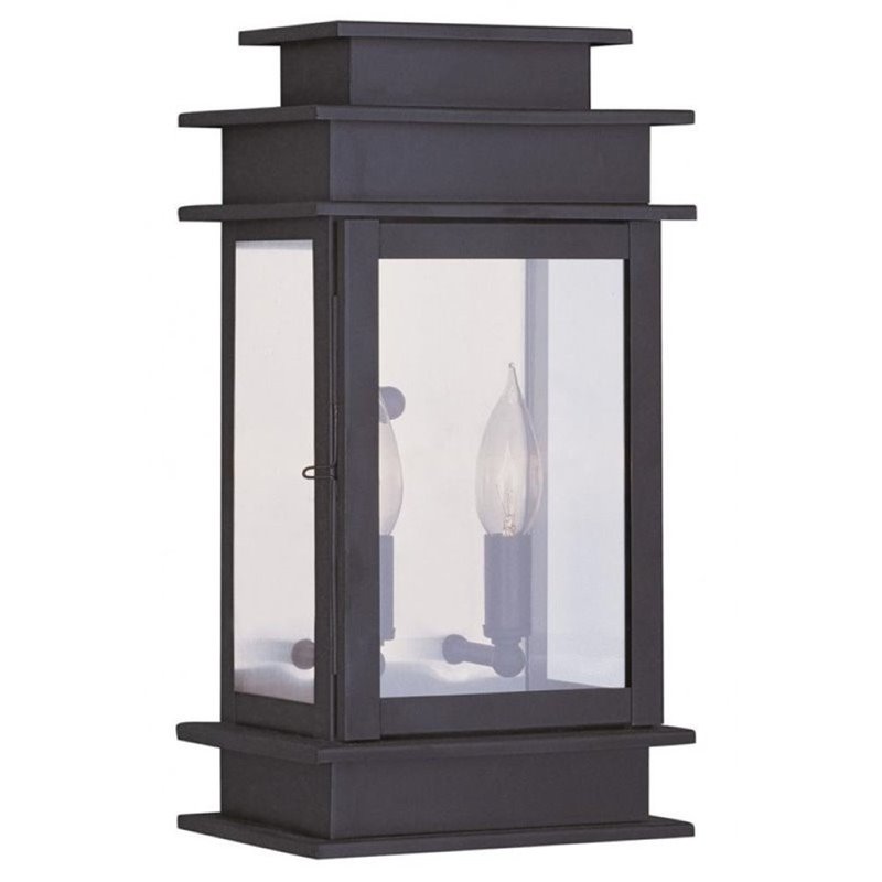Pemberly Row 2 Light Outdoor Wall Lantern in Bronze
