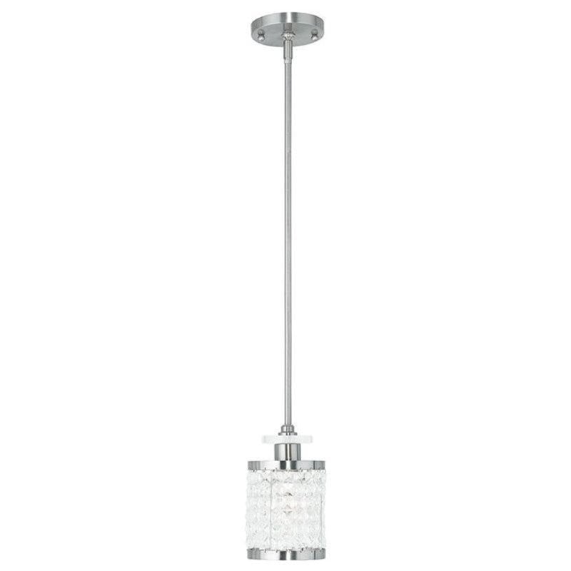 Pemberly Row 1 Light Mini Pendant in Brushed Nickel
