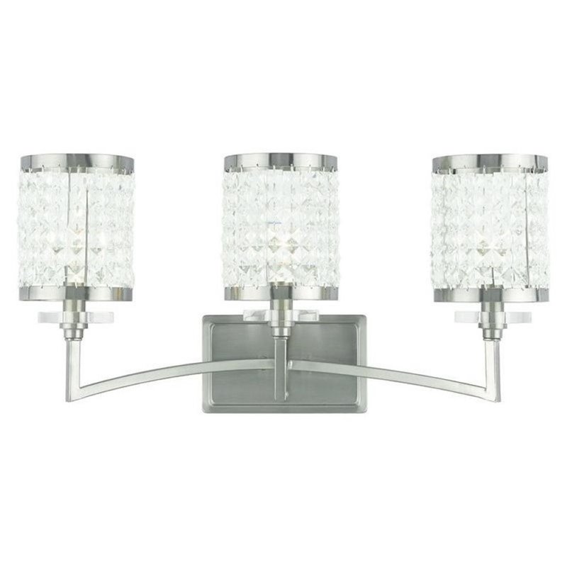 Pemberly Row 3 Light Vanity Light in Brushed Nickel