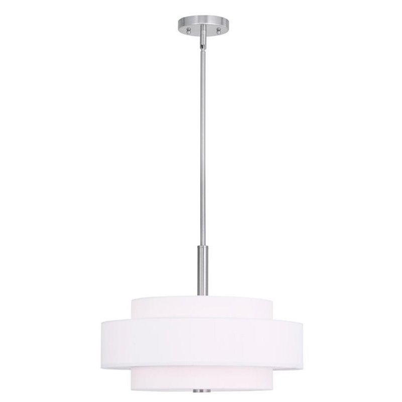 Pemberly Row 4 Light Pendant in Brushed Nickel