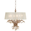 Pemberly Row 6 Light Shade Chandelier in Burnished Gold Metal