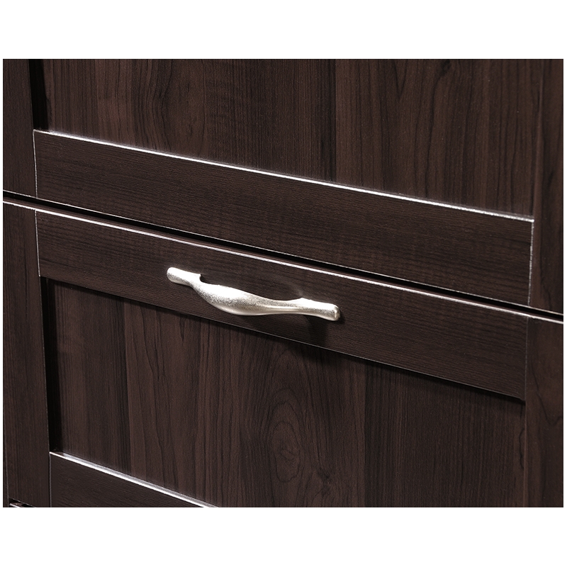 Pemberly Row Engineered Wood 2-Drawers Wardrobe Armoire in Cinnamon Cherry