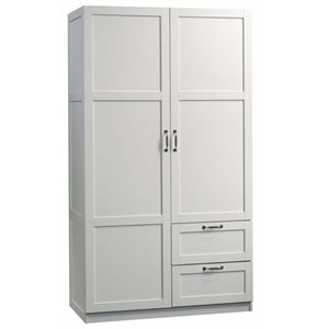 Pemberly Row 71&quot 2-Drawer Wardrobe Armoire in White