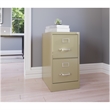 Pemberly Row Modern 2-Drawers Vertical Beige Metal Filing Cabinet Pre-assembled