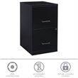 Pemberly Row Modern 2-Drawers Vertical Black Metal Filing Cabinet Pre-assembled