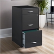 Pemberly Row 3-Drawers Vertical Charcoal Metal Filing Cabinet Pre-assembled