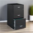 Pemberly Row 3-Drawers Vertical Charcoal Metal Filing Cabinet Pre-assembled