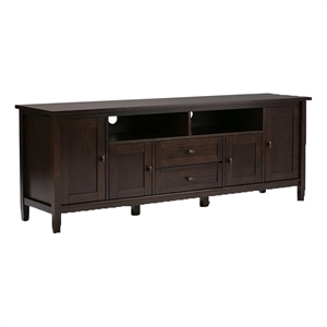 Pemberly Row Transitional Wood TV Stand for TVs up to 72&quot in Tobacco Brown