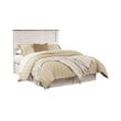 Pemberly Row Modern Wood Plank Pattern Full Queen Panel Headboard in White