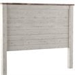 Pemberly Row Modern Wood Plank Pattern Full Queen Panel Headboard in White