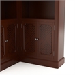 Pemberly Row Traditional Wood Corner Home Bar in Dark Cherry
