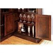Pemberly Row Traditional Wood Corner Home Bar in Dark Cherry