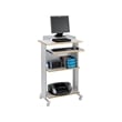 Pemberly Row Standing Computer Cart Workstation in Gray