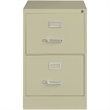 Pemberly Row Modern 2-Drawers Vertical Beige Metal Filing Cabinet Pre-assembled