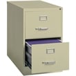Pemberly Row Modern 2-Drawers Vertical Beige Metal Filing Cabinet Pre-assembled