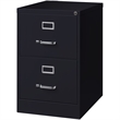 Pemberley Row Metal Black Filing Cabinet Vertical 2-Drawer 28.38