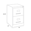 Pemberley Row Metal Black Filing Cabinet Vertical 2-Drawer 28.38