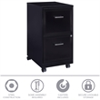 Pemberly Row 2 Drawers Vertical Black Metal Filing Cabinet Pre-assembled