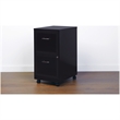 Pemberly Row 2 Drawers Vertical Black Metal Filing Cabinet Pre-assembled
