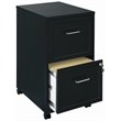 Pemberly Row 2 Drawers Vertical Black Metal Filing Cabinet Pre-assembled