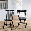 Pemberly Row Traditional Dining Side Chair in Black (Set of 2)
