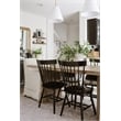 Pemberly Row Traditional Dining Side Chair in Black (Set of 2)