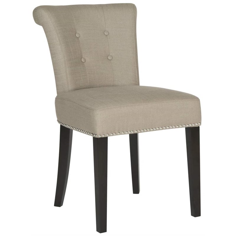 Pemberly Row Parsons Dining Side Chair in Taupe (Set of 2)