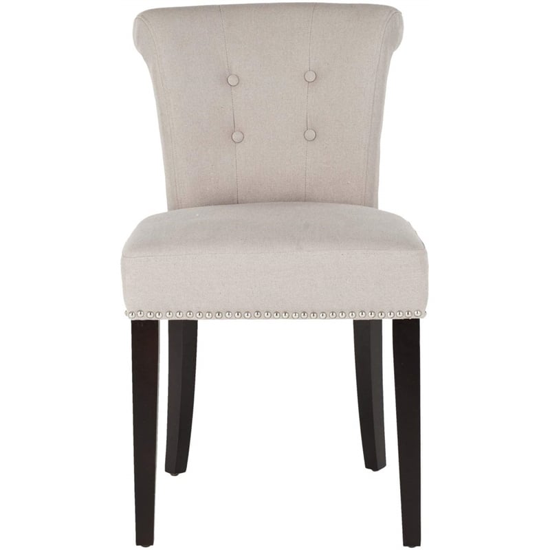 Pemberly Row Parsons Dining Side Chair in Taupe (Set of 2)