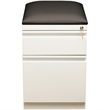 Pemberly Row 2-Drawer Metal Mobile Pedestal Filing Cabinet in White/Black