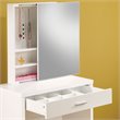 Pemberly Row 2 Piece Bedroom Vanity Set with Hidden Mirror Storage