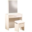 Pemberly Row 2 Piece Bedroom Vanity Set with Hidden Mirror Storage