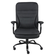 Pemberly Row Leather Upholstered Swivel Office Chair in Black