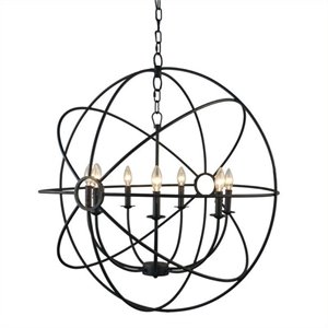 pemberly row 7 light chandelier in rustic black