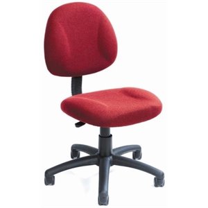 pemberly row fabric office swivel chair in burgundy