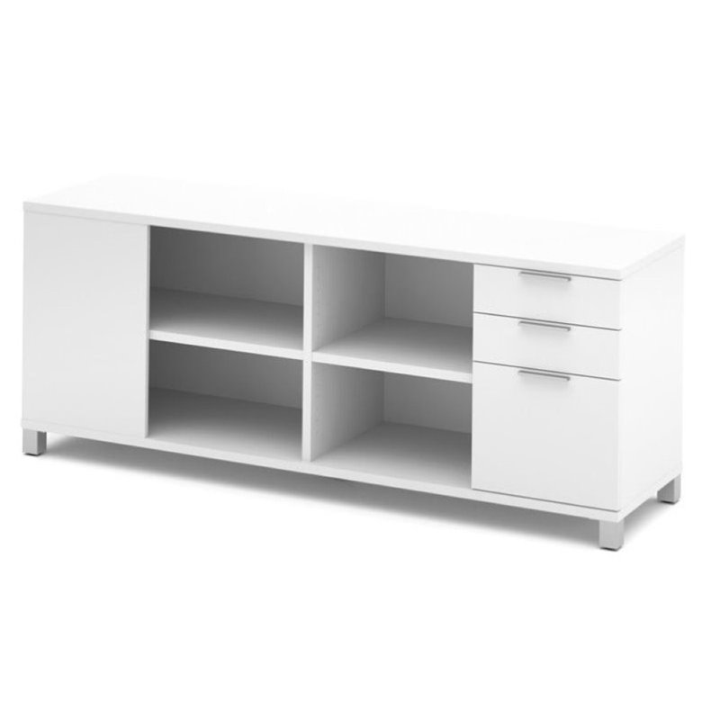 Pemberly Row File Storage Credenza in White Cymax Business