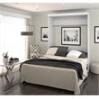 Pemberly Row Queen Size Wall Bed in White Wood - Easy Assembly
