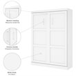 Pemberly Row Queen Size Wall Bed in White Wood - Easy Assembly