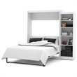 Pemberly Row Queen Wall Bed with Storage in White