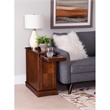 Pemberly Row 1 Door Transitional Wood End Table in Hazelnut Brown