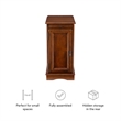 Pemberly Row 1 Door Transitional Wood End Table in Hazelnut Brown