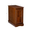 Pemberly Row 1 Door Transitional Wood End Table in Hazelnut Brown