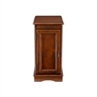 Pemberly Row 1 Door Transitional Wood End Table in Hazelnut Brown