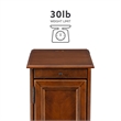 Pemberly Row 1 Door Transitional Wood End Table in Hazelnut Brown
