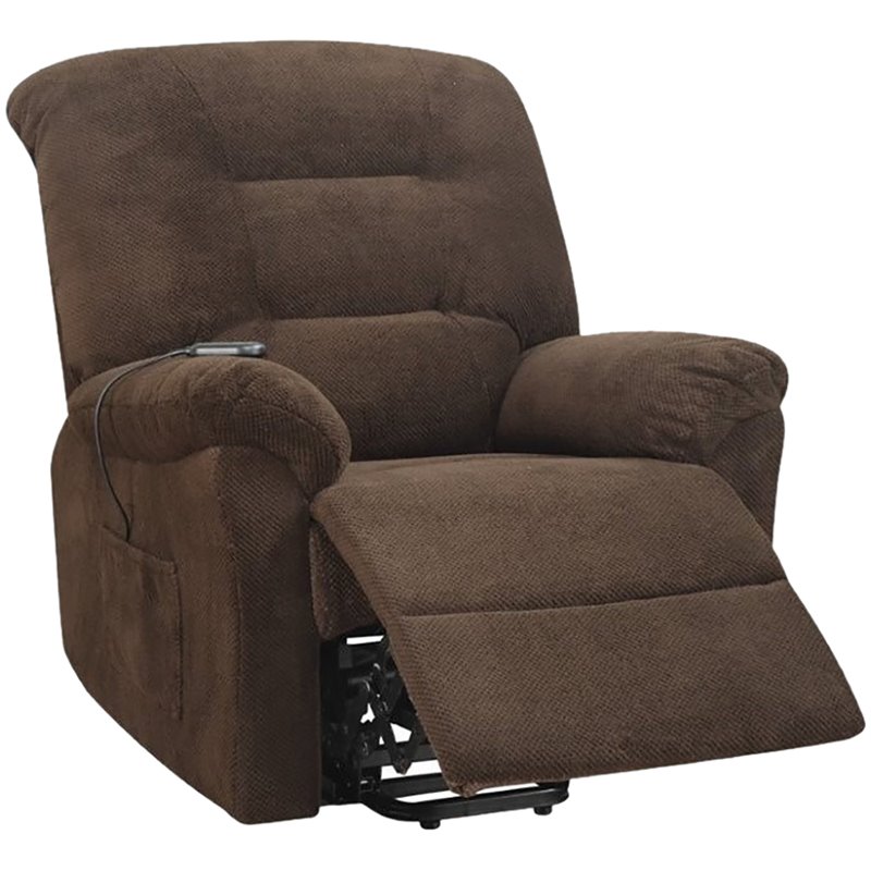 Pemberly Row Power Lift Recliner in Chocolate Cymax Business