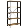 Pemberley Row Wood and Metal Antique Nutmeg Bookcase Rectangular 63