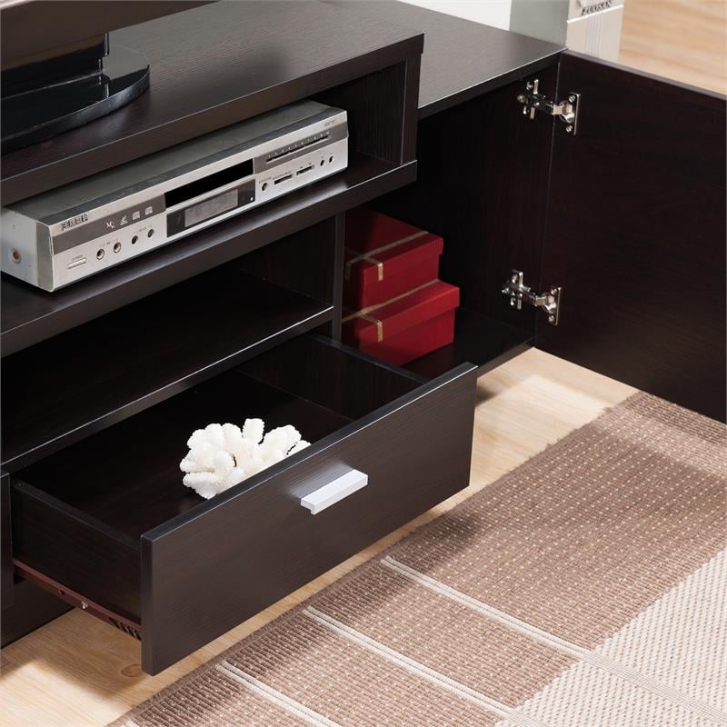 Pemberly Row Contemporary Wood TV Stand for TVs up to 72