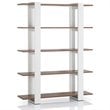 Pemberly Row 5 Shelf Bookcase in White