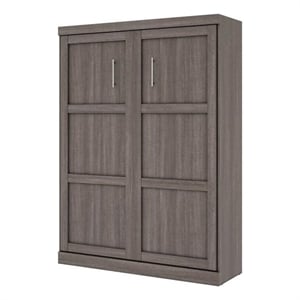 Pemberly Row Queen Size Wall Bed in Wood in Gray - Easy Assembly