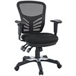Pemberly Row Mesh Back Office Swivel Chair in Black