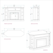 Pemberly Row Corner LED Fireplace 50